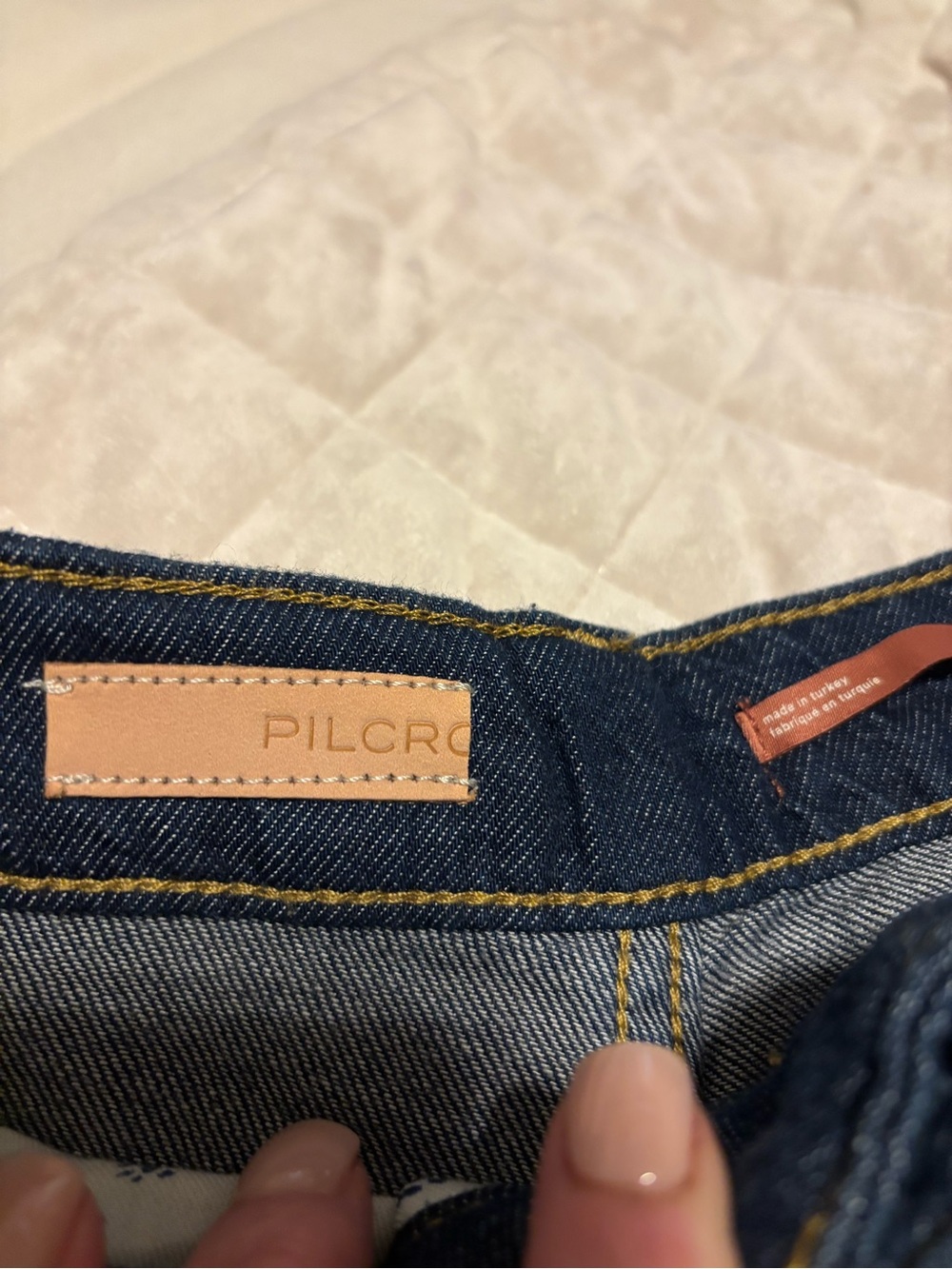Anthropologie Pilcro High-Rise wide leg Dark Blue Denim Jeans “The Annie”